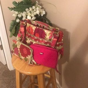 Vera Bradley Shoulder Bag & 1 Beautiful Wallets